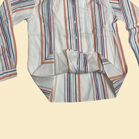 1980s Alexander Julian size 4 womens blouse, vintage striped 1980s button down - Picture 8 of 10
